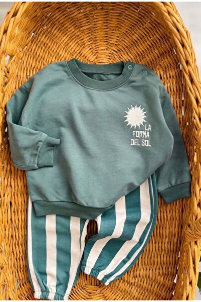 MONVOİ Line Printed Men's Age-Two-Piece Suit