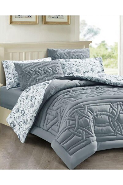 Generic 6-Piece Floral Comforter Set 240x260cm with Pillowshams, Pillowcases & Fitted Sheet Blanket House