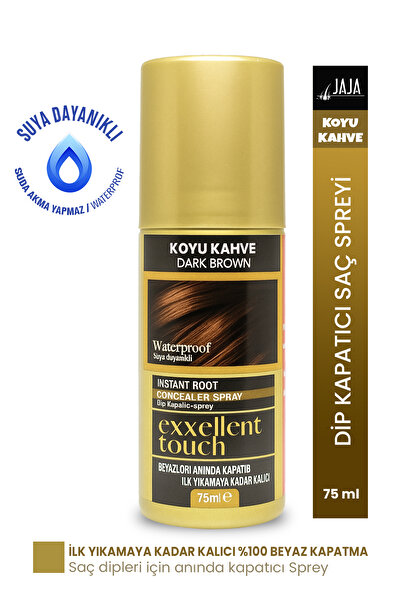 Jaja Exxellent Touch Dip Kapatıcı Saç Spreyi Koyu Kahve 75 ml