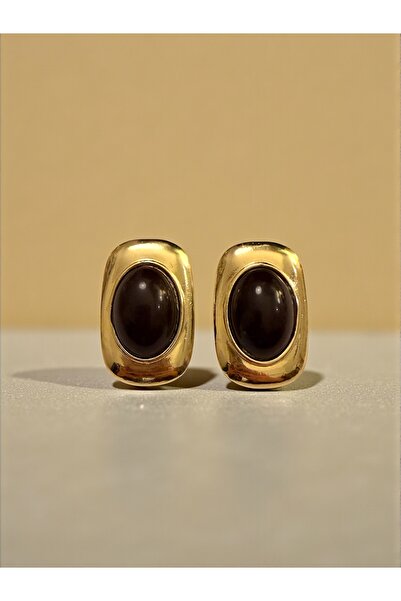 Bo Takı ve Aksesuar Vintage Brown Earrings 4.5 cm