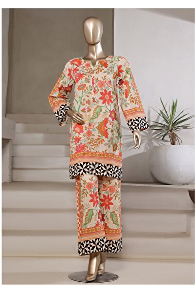 PRIYA'S PANACHE Pakistani Cotton Printed Co-ord Set | Pakistani Ladies Dress Kurta Pant Salwar Suit Floral Set