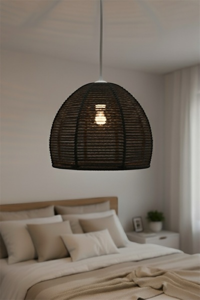 afralya home Pinterest Tarzı Tekli Sarkıt Beyaz Modern Dokulu Özel Tasarım İskandinav & Bohem Tekli Avize