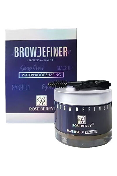 ROSE BERRYY Eyebrow gel and soap; the product comes in a dark brown color.