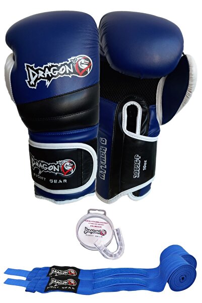Dragondo Attack 6 Boxing Glove Set Muay Thai Kick Boxing Gloves Bandage and Mouthguard Set of 3