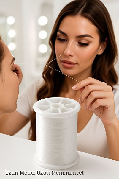 Transformacion Profesyonel Kuaför Kaş Bıyık Alma İpi – Ekstra Sağlam 500 metre Beyaz 722358