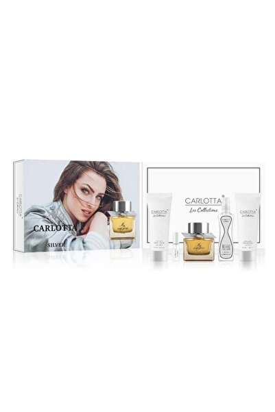 Carlotta My Silver perfume set for women - perfume + lotion + body mist + small sample + shrugel from