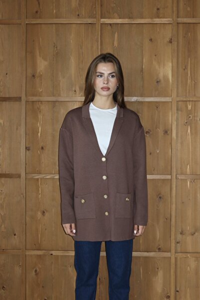 Merwish Metz Hırka-Kahverengi