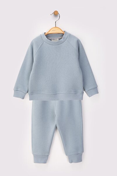 PODİUM GİYİM Yeni İçi Polar Unisex Çocuk 3 İp Şardonlu Alt Üst Takım- Pijama Takımı