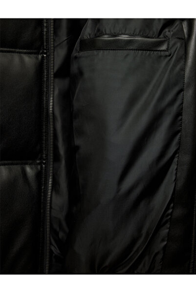 Koton Χειμερινό πουπουλένιο παλτό με λεπτομέρεια τσέπης και φερμουάρ στο γιακά