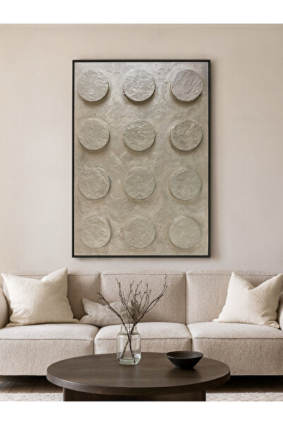 Store BesArt- Rölyef Dokulu Tablo kabartmalı Gümüş renk- siyah Çerçeveli