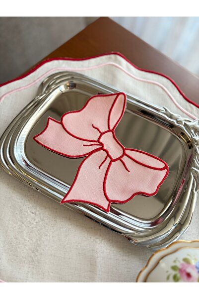 Denef Home Șervețel de cocktail cu fundă, suport pentru pahare, șervețel de p...