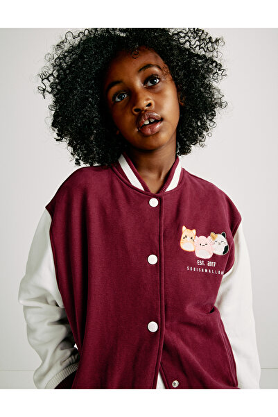 Marks & Spencer Saf Pamuk Squishmallows Bomber Ceket (5‑12 Yaş)