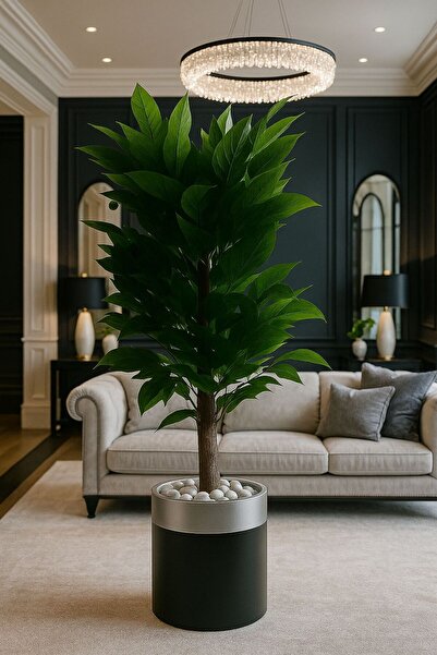 Altun Çiçekcilik Yapay Ceviz Ağacı 150 Cm Lüx Metal Saksı Ve Dolomit Taşı Dahil