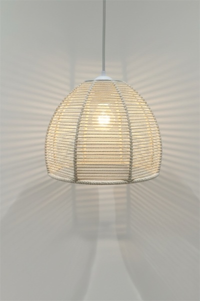 afralya home Pinterest Tarzı Tekli Sarkıt Beyaz Modern Dokulu Özel Tasarım İskandinav & Bohem Tekli Avize