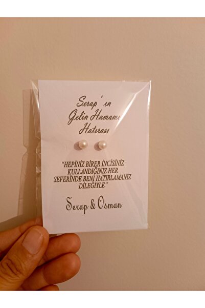 BursaTasarımDünyası 15 bucăți cercei cu perle, cu carduri cadou pentru dușul ...