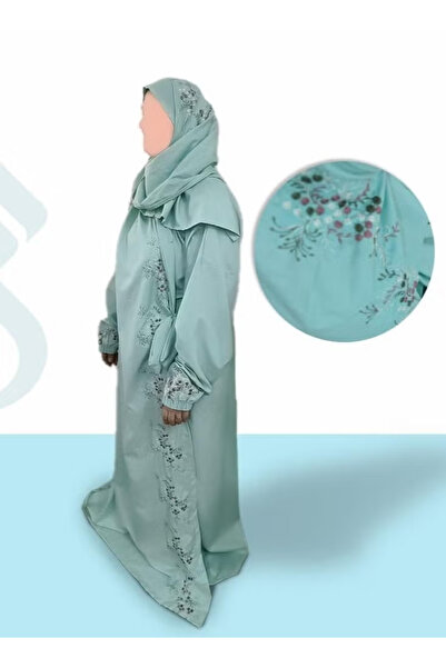 Without a mark Prayer mat and prayer shawl with Quran cover set - Green