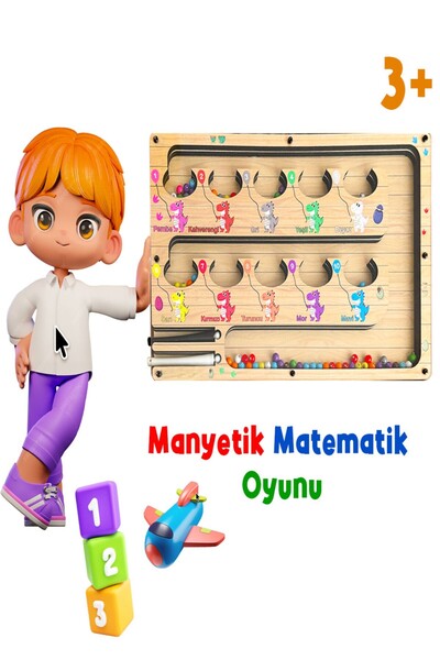 TİNEKE Manyetik Eğitici Renkli Sayma ve Eşleştirme Labirenti Eğitim Oyuncağı ...