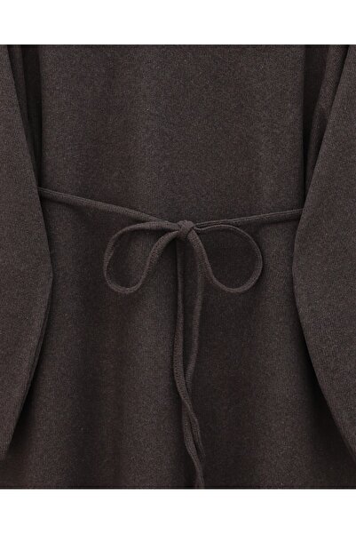 Modamorfo Tie-Waist Round Neck Thessaloniki Dress - Brown