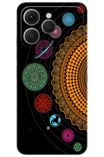 TECNO Spark 40 4G (KM5n) Uyumlu Kılıf Desen Baskılı Silikon Gezegenler Tasarım STK:648 CP-kyZ1qMe