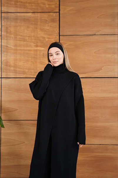 REDMİNA fashion Modern Asymmetrical Cut Three-Piece Knitwear Set