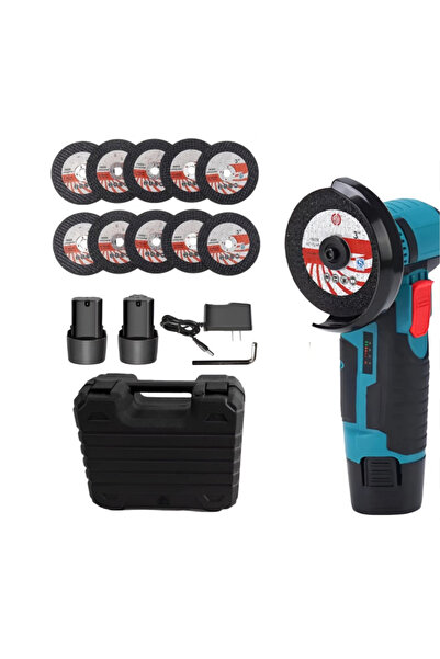 esimplu Mini Polizor Flex Unghiular Portabil, 2 Acumulatori, 1500W, 19500 rpm...