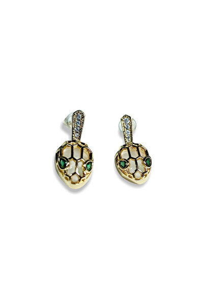 Sphere Jewelry Kadın Çelik Gold Sallantılı Yılan Küpe