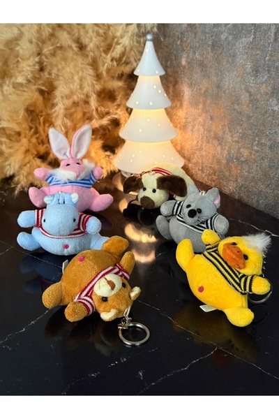 womi Kawaii Hayvanlar Mini Peluş Anahtarlık (Rastgele 1 Model Gönderilir)