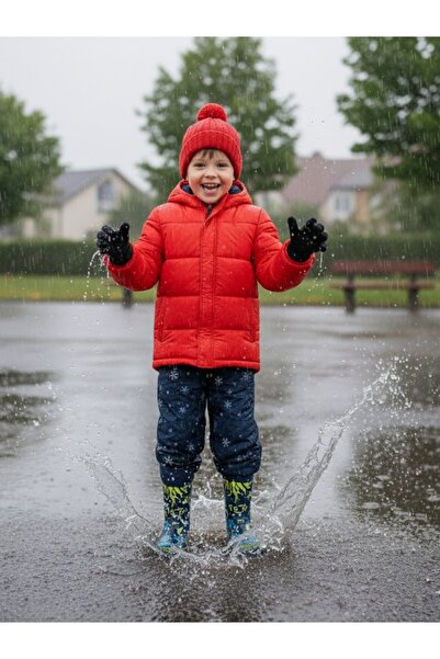 casso Unisex Dinosaur Patterned Boys' Plastic Never Waterproof Rain Boots