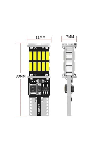 RADUS Set of 2 LED bulbs T10 W5W, 900 lumens, pure white 6000K, cooling radiator, 12V, canbus, 26 smd