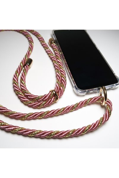 HOJA Store Phone Strap Compatible with All Phones - Lanyard Strap Pink Gold