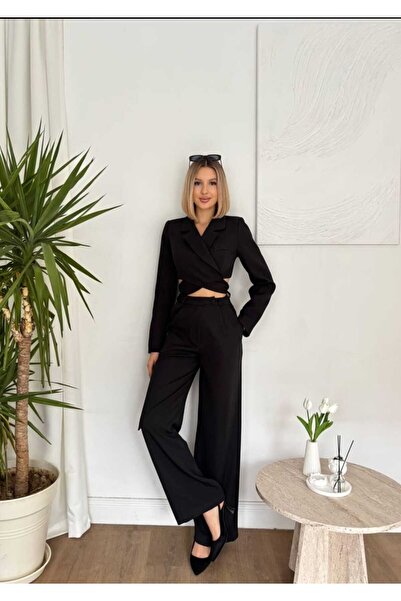 Azra Moda Style Buttoned Fabric Trousers Women