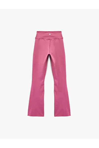 Koton Spanish Leg Sports Leggings with High Waist Stitching Detail