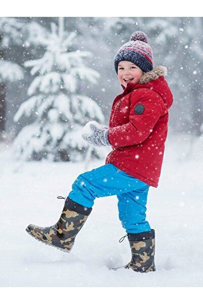 casso Unisex Camouflage Boys Plastic Never Waterproof Rain Boots