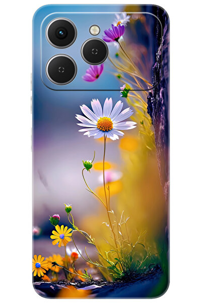 TECNO Spark 40 4G (KM5n) Uyumlu Kılıf Desen Baskılı Silikon Papatya Seri STK:1000 CP-zNuODDG