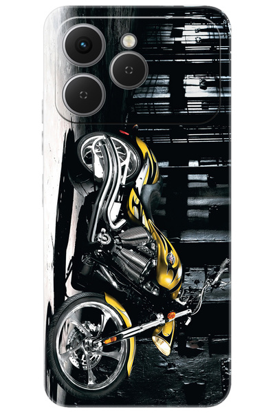 TECNO Spark 40 4G (KM5n) Uyumlu Kılıf Desen Baskılı Silikon Motorcycle STK:29...