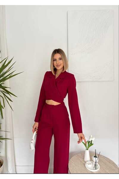 Azra Moda Style Buttoned Fabric Trousers Women