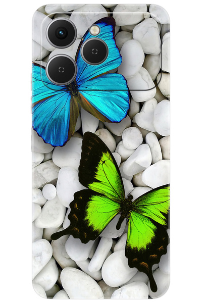 TECNO Spark 40 4G (KM5n) Uyumlu Kılıf Desen Baskılı Silikon Kelebekler STK:148 CP-NUeF4Vn