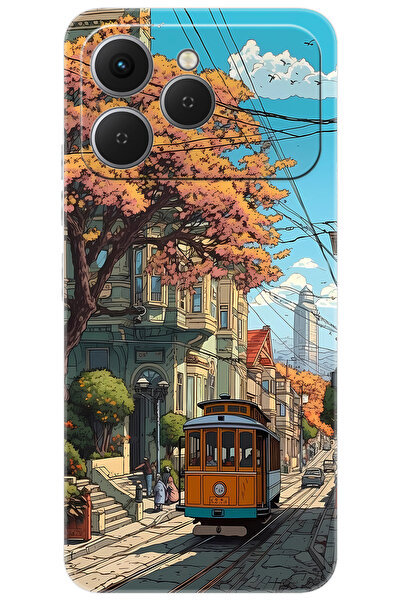 TECNO Spark 40 4G (KM5n) Uyumlu Kılıf Desen Baskılı Silikon Tramvay STK:645 CP-GYOVLKA