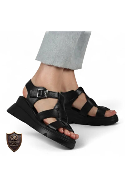 kevali Women's Short Black Leather Boots with Chunky Heel SN5016