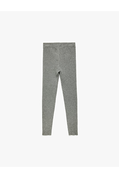 Koton Viscose Blend Ribbed Slim Fit Basic Knitwear Trousers