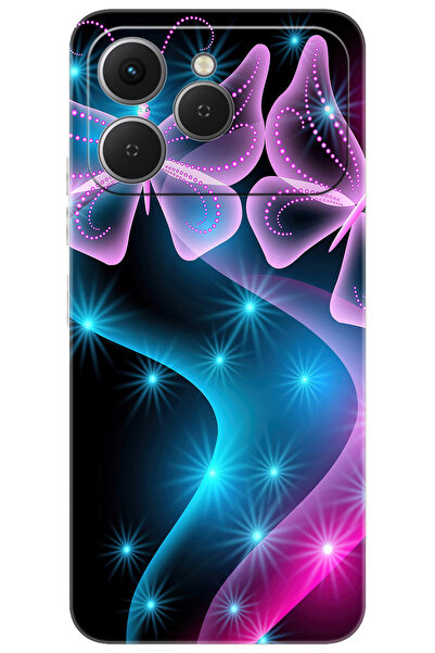 TECNO Spark 40 4G (KM5n) Uyumlu Kılıf Desen Baskılı Silikon Kelebek Dalga STK:113 CP-HZ5JlKE