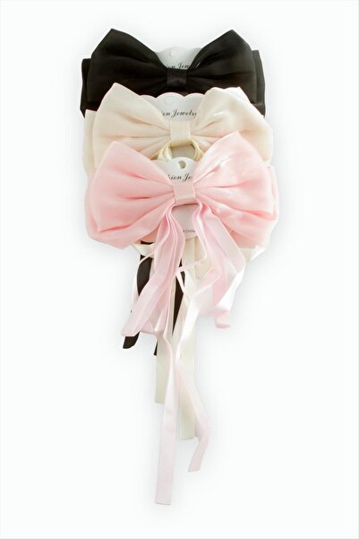 nolva Αυτόματη αγκράφα με φιόγκο από τούλι 15 εκ.