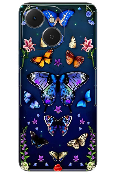 TECNO Spark 40C (KM4n) Uyumlu Kılıf Desen Baskılı Silikon Kelebek STK:669 CP-Spo9WO5