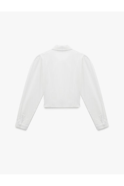 Koton Buttoned Classic Collar Long Sleeve Shirt with Stitching Detail