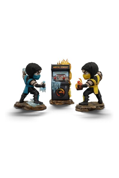 Iron Studios Mortal Kombat Mini Co. Figurine PVC Scorpion vs. Subzero Arcade ...