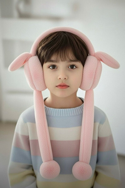 Hyd Peluş Tavşan Kulaklıklı Hareketli Sesli Yumuşak Pelüş Kulaklık