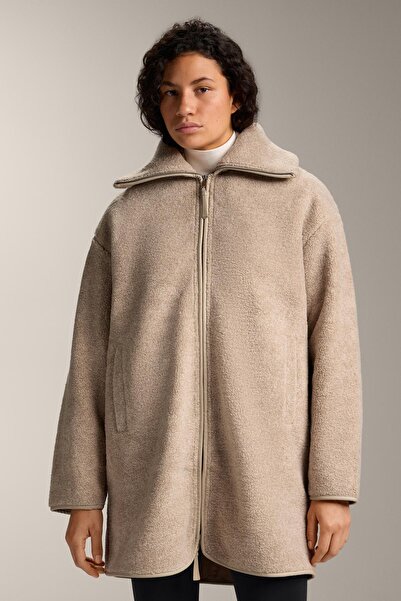 Oysho Long faux-shearling jacket