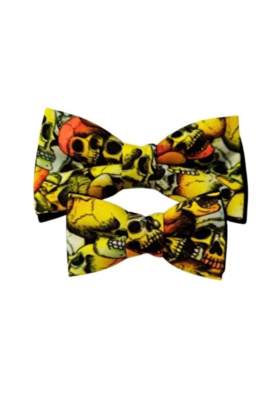 Papileon Set tata-fiu papioane de Halloween „Halloween Skeleton” (12 x 6 cm s...