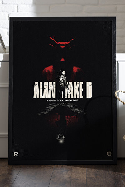 Duvarda Alan Wake crni drveni uokviren poster, dekorativna zidna slika za igre