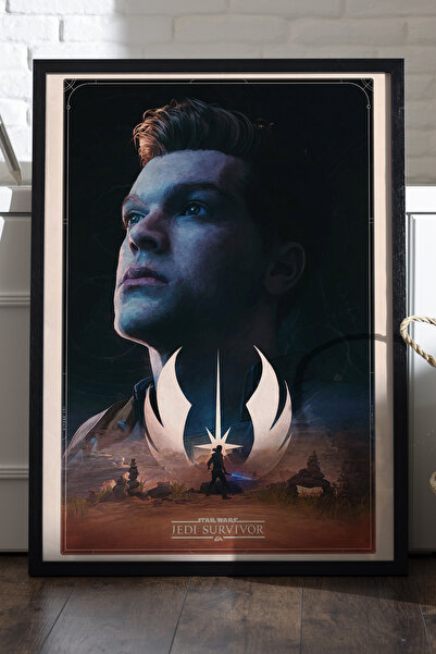 Duvarda Poster Star Wars cu ramă din lemn negru, pictură decorativă de perete...